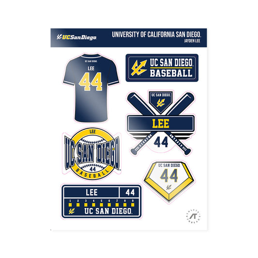 UCSD - NCAA Baseball : Jayden Lee - Sticker Sheet-0