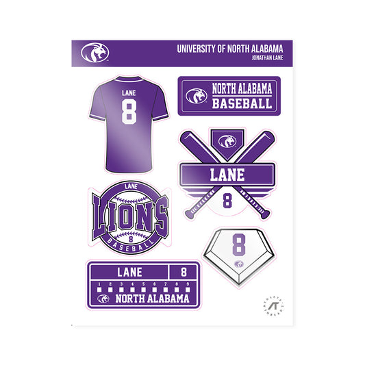 North Alabama - NCAA Baseball : Jonathan Lane - Sticker Sheet-0