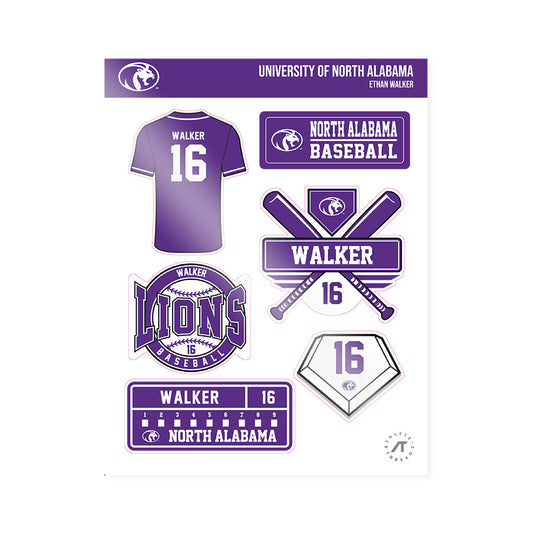 North Alabama - NCAA Baseball : Ethan Walker - Sticker Sheet-0