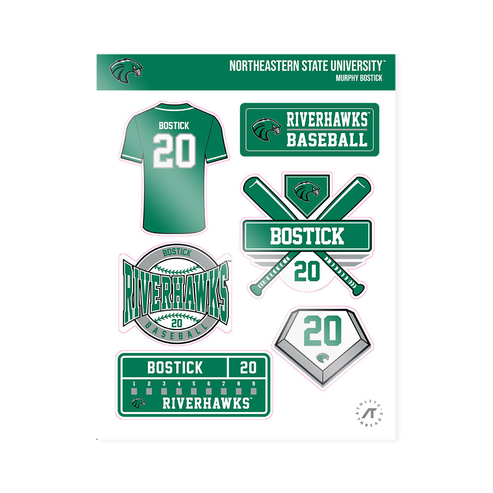 Northeastern State - NCAA Baseball : Murphy Bostick - Sticker Sheet-0