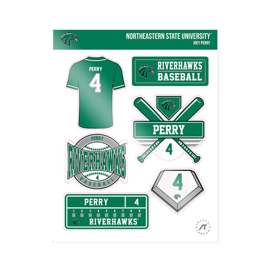 Northeastern State - NCAA Baseball : Joey Perry - Sticker Sheet-0