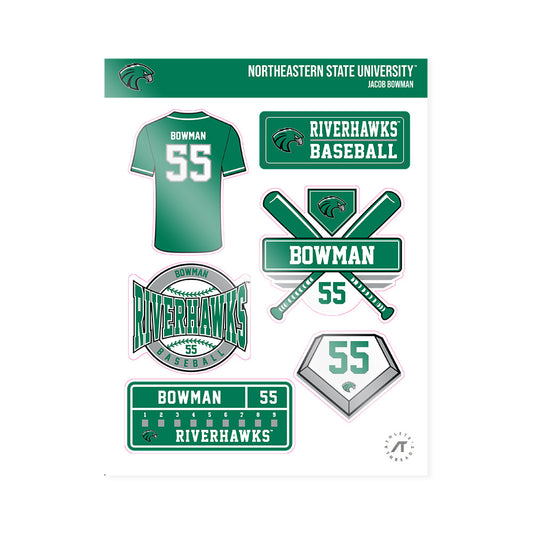 Northeastern State - NCAA Baseball : Jacob Bowman - Sticker Sheet-0