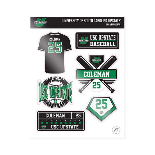 USC Upstate - NCAA Baseball : Micah Coleman - Sticker Sheet-0