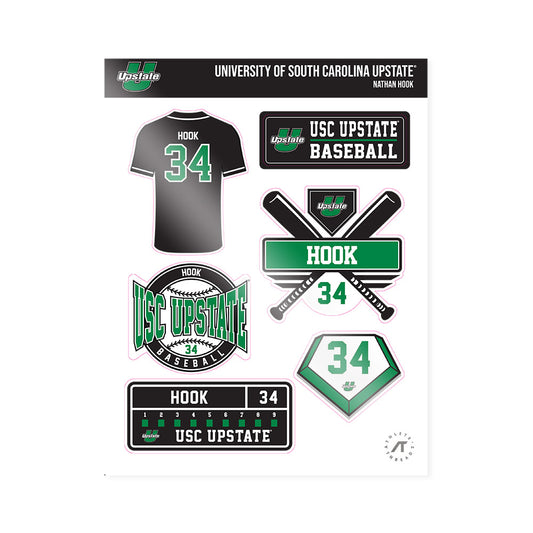 USC Upstate - NCAA Baseball : Nathan Hook - Sticker Sheet-0