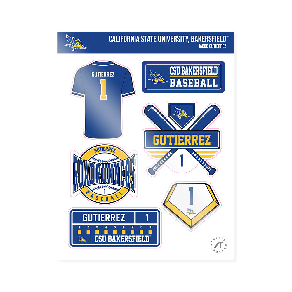 CSU Bakersfield - NCAA Baseball : Jacob Gutierrez - Sticker Sheet-0