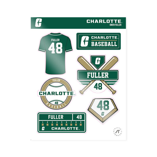 UNC Charlotte - NCAA Baseball : Owen Fuller - Sticker Sheet-0