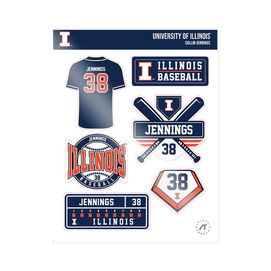 Illinois - NCAA Baseball : Collin Jennings - Sticker Sheet-0