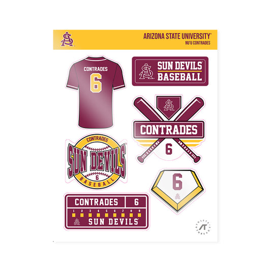 Arizona State - NCAA Baseball : Nu'u Contrades - Sticker Sheet-0