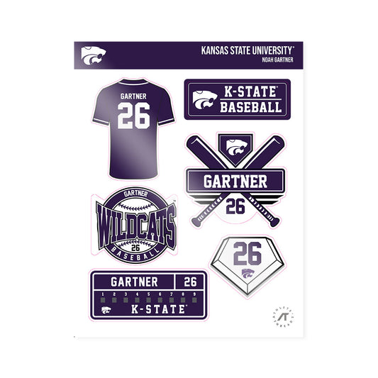 Kansas State - NCAA Baseball : Noah Gartner - Sticker Sheet-0