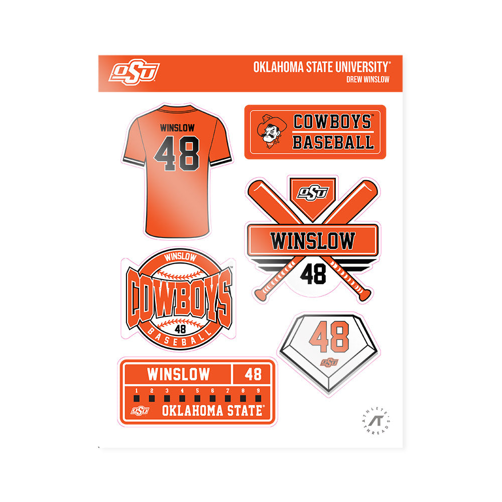 Oklahoma State - NCAA Baseball : Drew Winslow - Sticker Sheet-0