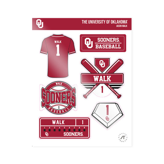 Oklahoma - NCAA Baseball : Jason Walk - Sticker Sheet-0