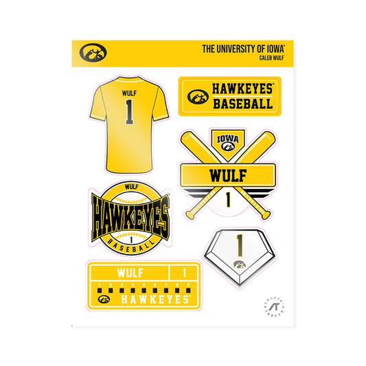 Iowa - NCAA Baseball : Caleb Wulf - Sticker Sheet-0