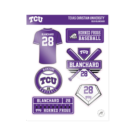 TCU - NCAA Baseball : Colin Blanchard - Sticker Sheet-0
