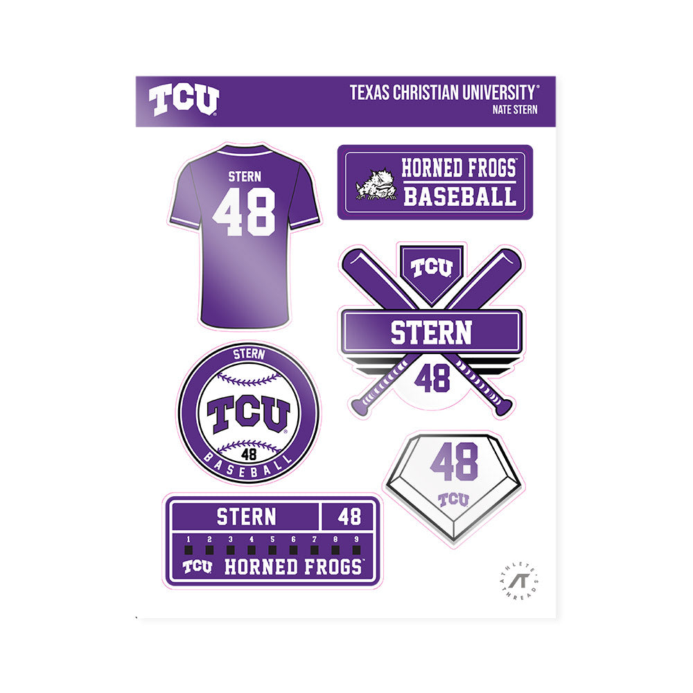 TCU - NCAA Baseball : Nate Stern - Sticker Sheet-0