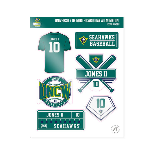 UNC Wilmington - NCAA Baseball : Kevin Jones II - Sticker Sheet-0