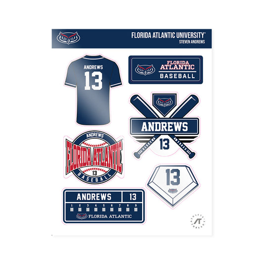 FAU - NCAA Baseball : Steven Andrews - Sticker Sheet-0