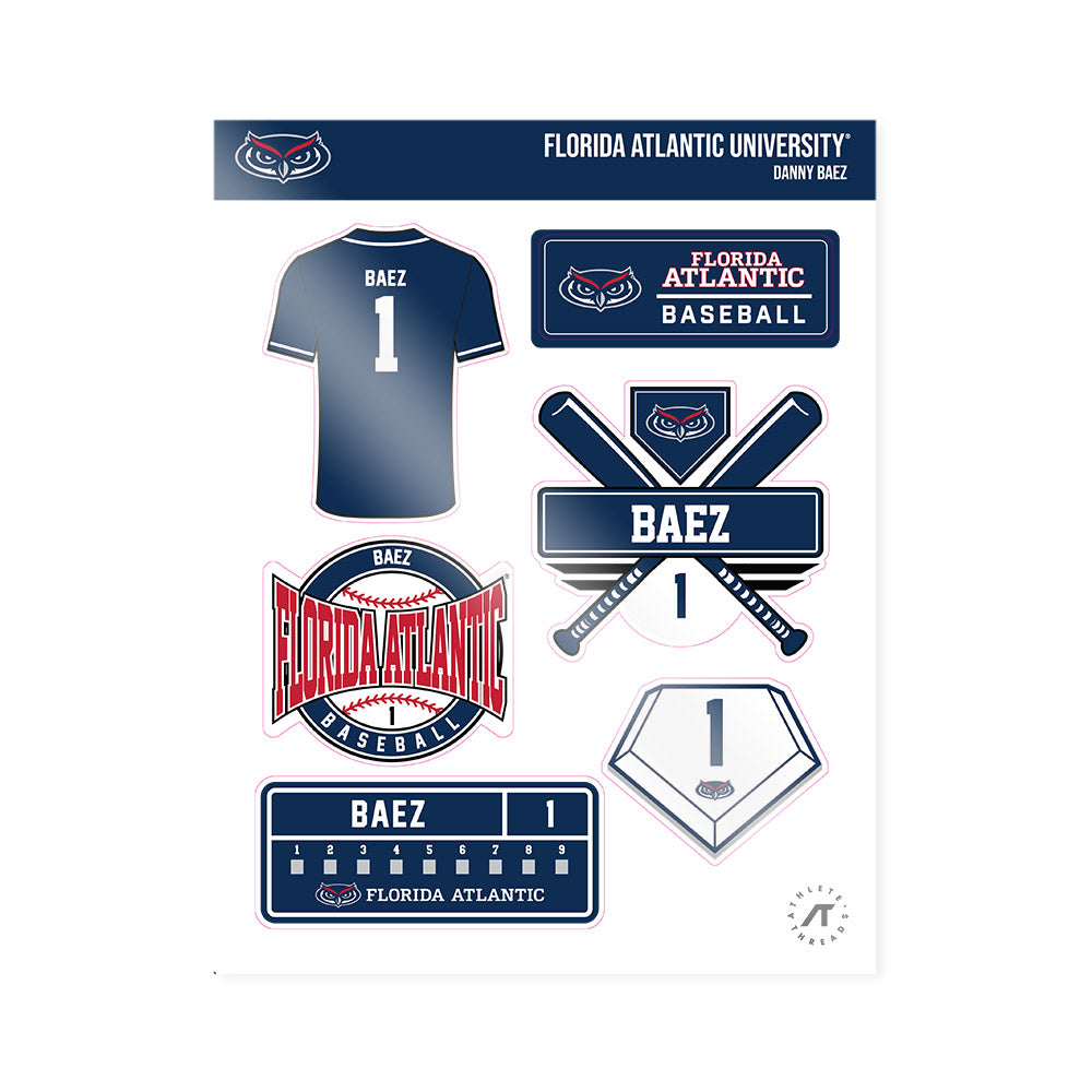 FAU - NCAA Baseball : Danny Baez - Sticker Sheet-0