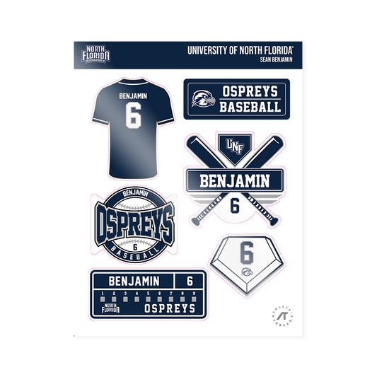 UNF - NCAA Baseball : Sean Benjamin - Sticker Sheet-0