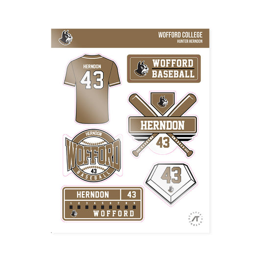 Wofford - NCAA Baseball : Hunter Herndon - Sticker Sheet-0