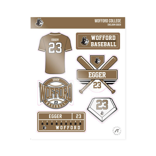 Wofford - NCAA Baseball : Sheldon Egger - Sticker Sheet-0
