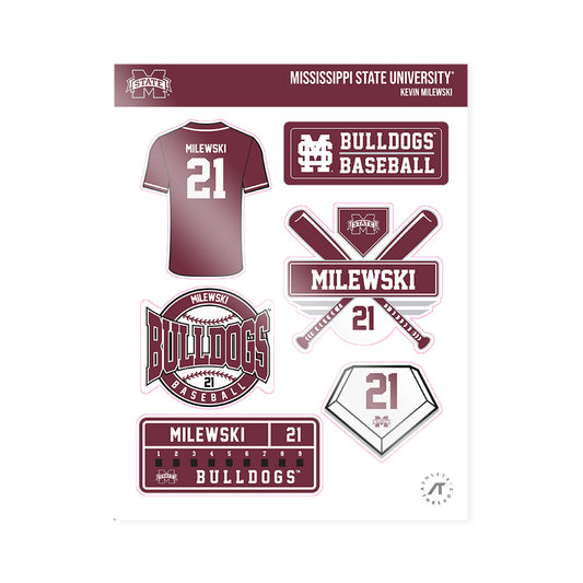 Mississippi State - NCAA Baseball : Kevin Milewski - Sticker Sheet-0