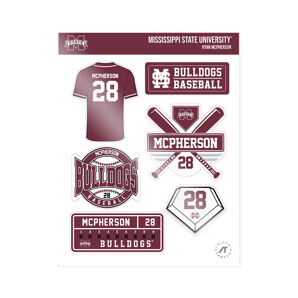 Mississippi State - NCAA Baseball : Ryan McPherson - Sticker Sheet-0