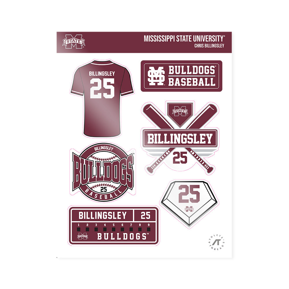 Mississippi State - NCAA Baseball : Chris Billingsley - Sticker Sheet-0