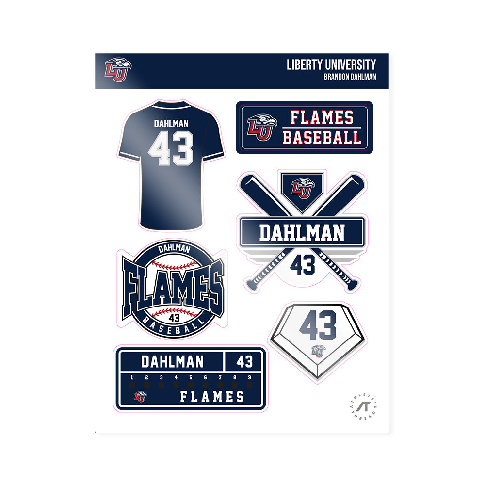 Liberty - NCAA Baseball : Brandon Dahlman - Sticker Sheet-0