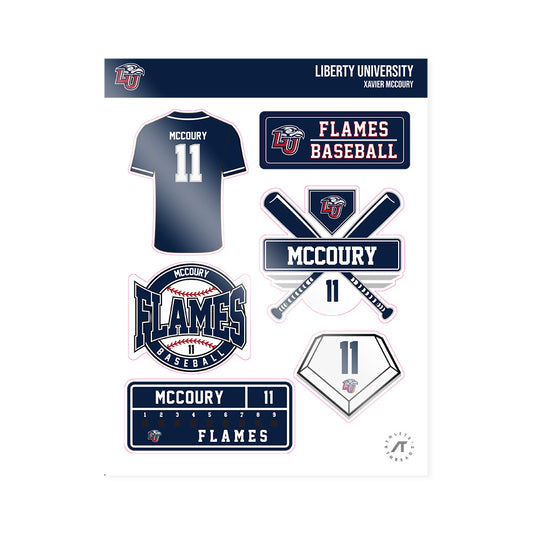 Liberty - NCAA Baseball : Xavier McCoury - Sticker Sheet-0
