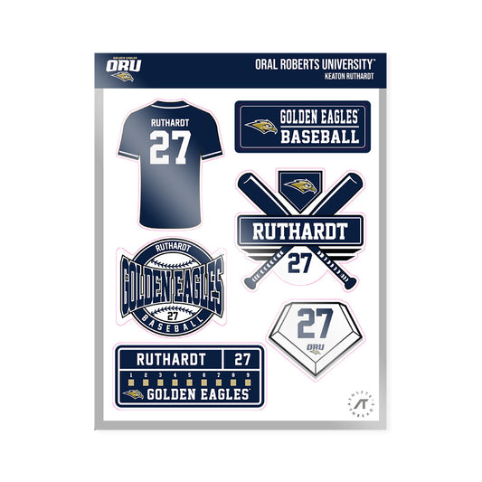 Oral Roberts - NCAA Baseball : Keaton Ruthardt - Sticker Sheet-0
