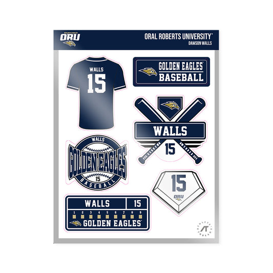 Oral Roberts - NCAA Baseball : Dawson Walls - Sticker Sheet-0