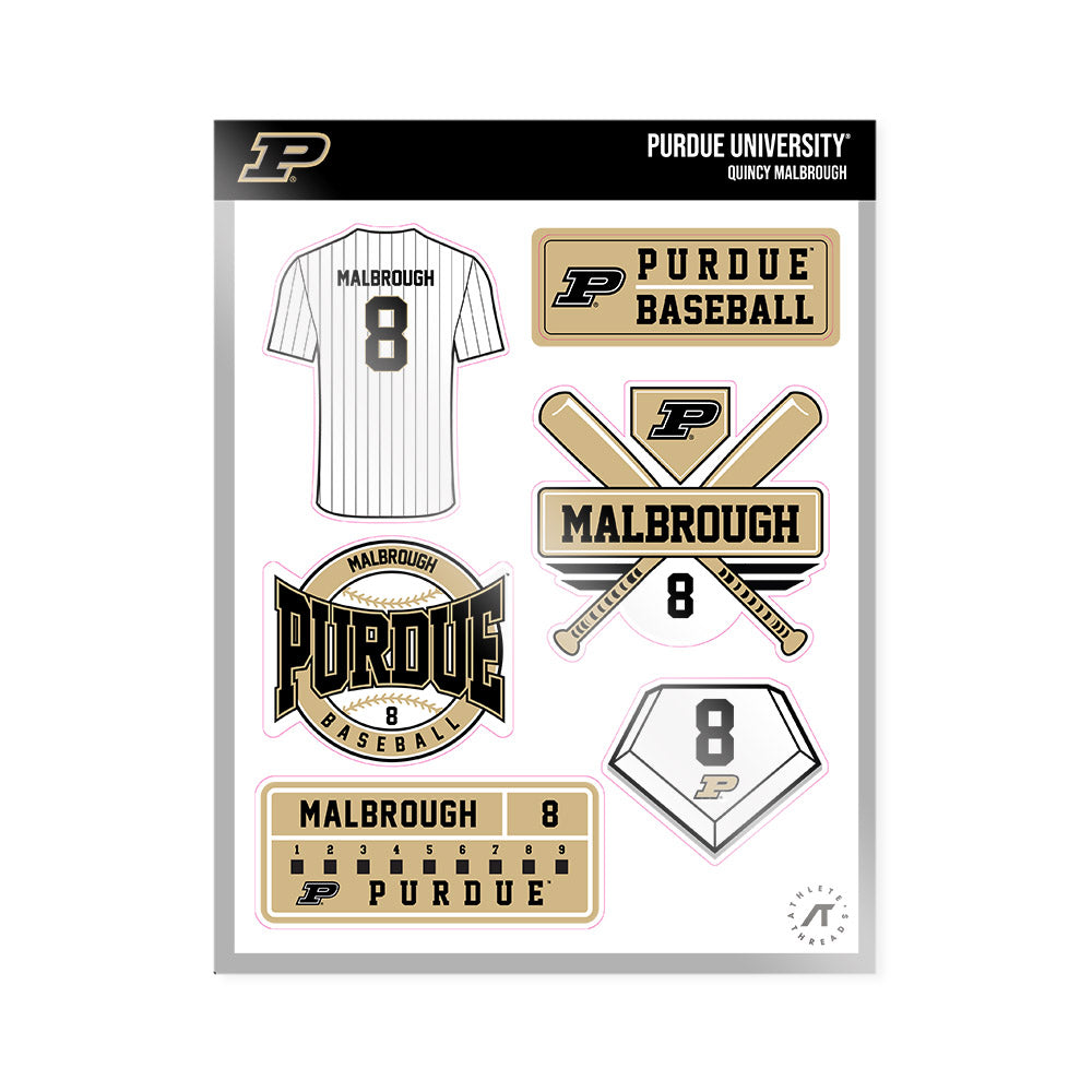 Purdue - NCAA Baseball : Quincy Malbrough - Sticker Sheet-0