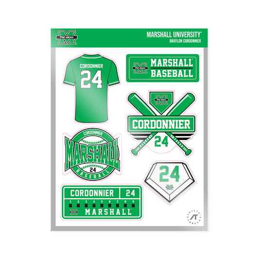 Marshall - NCAA Baseball : Braylon Cordonnier - Sticker Sheet-0