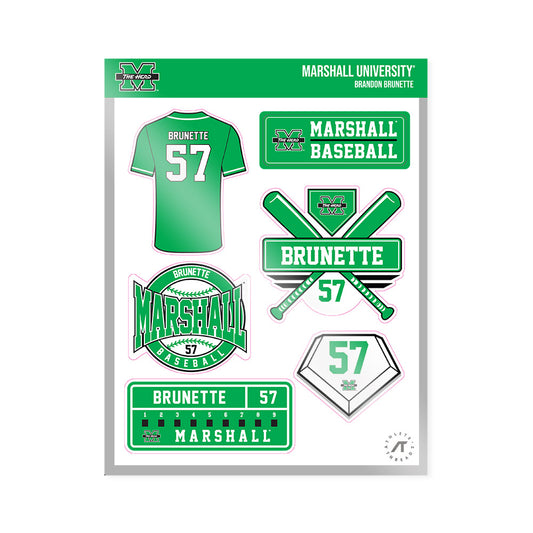 Marshall - NCAA Baseball : Brandon Brunette - Sticker Sheet-0