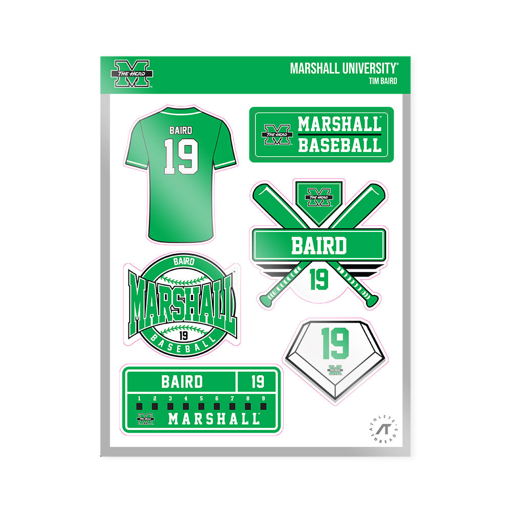 Marshall - NCAA Baseball : Tim Baird - Sticker Sheet-0