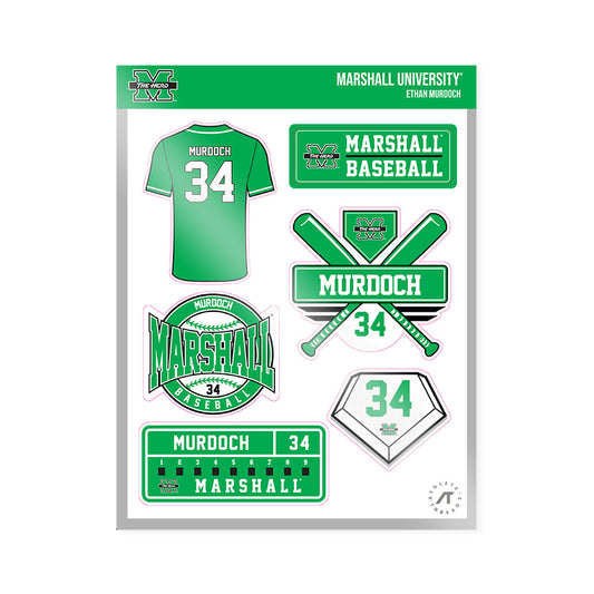 Marshall - NCAA Baseball : Ethan Murdoch - Sticker Sheet-0