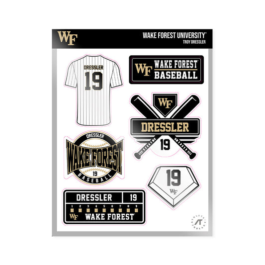 Wake Forest - NCAA Baseball : Troy Dressler - Sticker Sheet-0