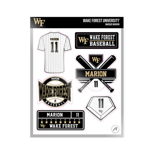 Wake Forest - NCAA Baseball : Marqus Marion - Sticker Sheet-0