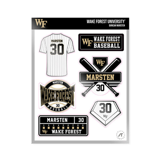 Wake Forest - NCAA Baseball : Duncan Marsten - Sticker Sheet-0