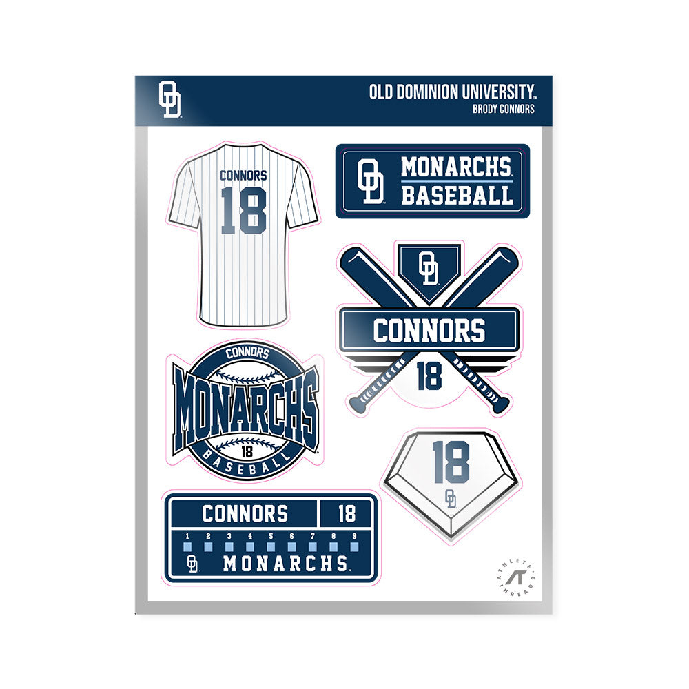 Old Dominion - NCAA Baseball : Brody Connors - Sticker Sheet-0