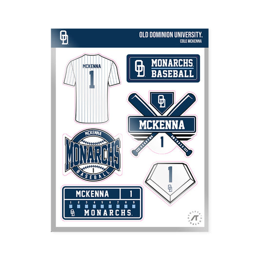 Old Dominion - NCAA Baseball : Cole McKenna - Sticker Sheet-0
