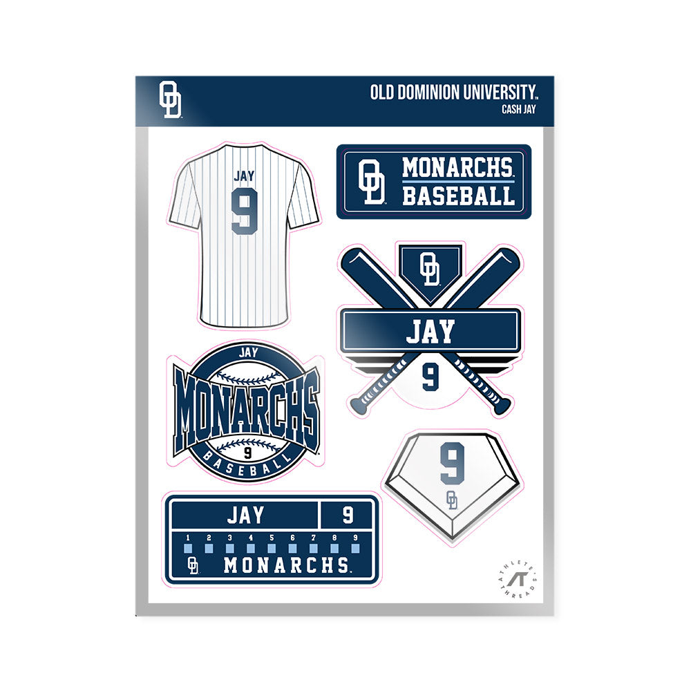Old Dominion - NCAA Baseball : Cash Jay - Sticker Sheet-0