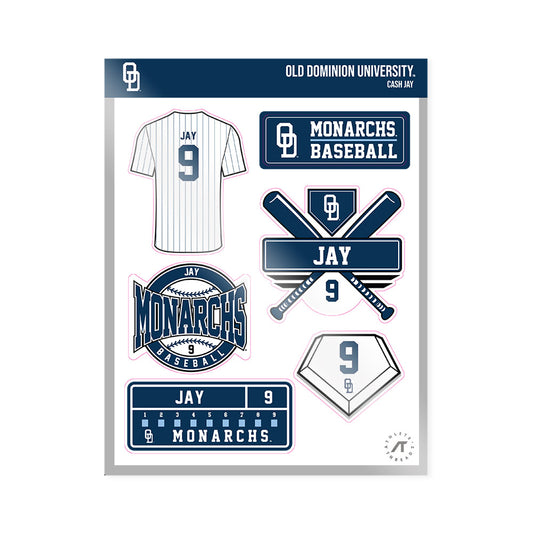 Old Dominion - NCAA Baseball : Cash Jay - Sticker Sheet-0