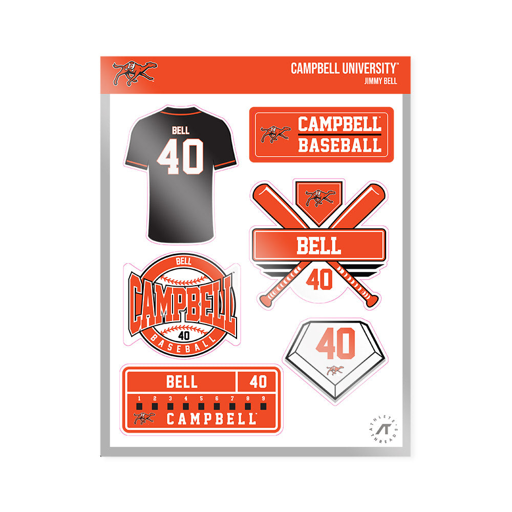 Campbell - NCAA Baseball : Jimmy Bell - Sticker Sheet-0