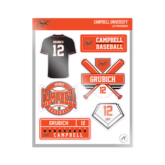 Campbell - NCAA Baseball : Lleyton Grubich - Sticker Sheet-0