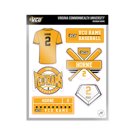 VCU - NCAA Baseball : Brendan Horne - Sticker Sheet-0