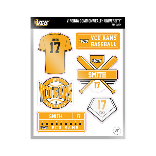 VCU - NCAA Baseball : Rex Smith - Sticker Sheet-0