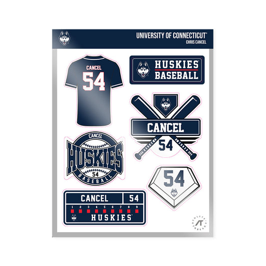 UConn - NCAA Baseball : Chris Cancel - Sticker Sheet-0