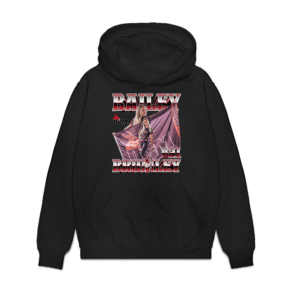 UCM - NCAA Softball : Bailey Brumley - Player Collage Premium Hooded Sweatshirt-0