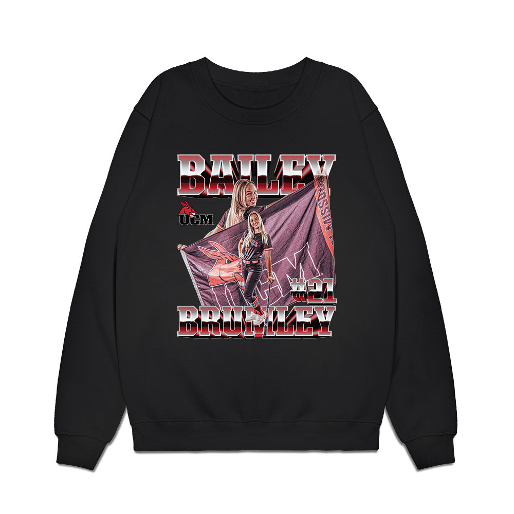 UCM - NCAA Softball : Bailey Brumley - Player Collage Premium Crewneck Sweatshirt-0